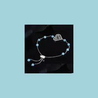 Charm Bracelets Wholesale- Sier Endless Love Bracelet With Turquoise Drop Delivery 2021 Jewelry Bracelets Luckyhxshop Dhaxc