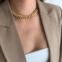 Halsband kvinnor retro chokers utsmyckning brons charm kedja smycken mode m￤ssing armband315p
