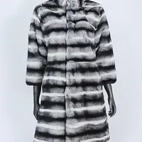 Womens Fur Faux BLUENESSFAIR Fashion Long Natural Real Rex Rabbit Coat Winter Jacket Women Outerwear Streetwear Thick Warm Korea Loose 220929