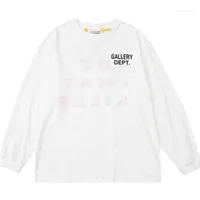 Galleries Dept Designer t Shirt Pullover Deptventage Waffle Washed Fire American Fashion Label Autumn Long Sleeved T-shirt HJ8L