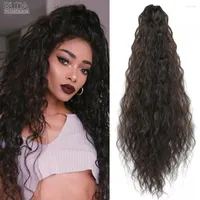 Synthetic Wigs Budabuda Claw Jaw Ponytail Long Kinky Curly Hair Ponytails For Black Women
