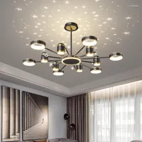 Ceiling Lights MDWELL Postmodern Led For Living Room Bed Dimming Lamp Black White AC110-220V Nordic Light