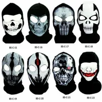Cycling Caps Masks Tactical Ghost Skull Scary Headwear Balaclavas Neck Warmer Hood Winter Thermal Warm Full Face Mask for Hunting Ski Snowboarding T220928