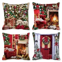 Christmas Decorations 2023 for Home Ornament Happy New Year Decor 2022 45CM Merry Cushion Cover case T220930