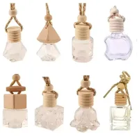 Stock Car Hanging Glass Bottle Empty Perfume Aromatherapy Refillable Diffuser Air Fresher Fragrance Pendant Ornament Essential Oils Diffusers FY5288