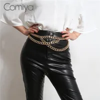 Belts Comiya Gold Silver Color Waist For Women Long Links Mujer Korean Belt Zinc Alloy Link Chain Boho Jewelry255K