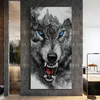 Paintings Wolf Cool Aesthetic Canvas Beautiful Landscape Animal Personalized Wall Posters Pictures Room Decoration Hogar