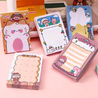 Cute Girl 80 Sheets Memo Pad Cartoon Cat Thicken Tearable Sticky Note Office Accessories Kawaii Stationery