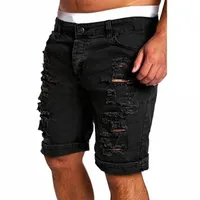 Jeans masculin acacia personne Fashion Mens Ripped Brand Brand Clothing Bermuda Summer Shorts respirant denim m￢le 72G9 #