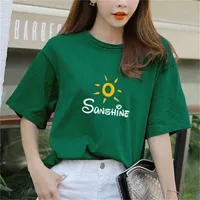 Women's T-shirt European loose and large summer 2021 new clothes printed shirt sales hot Special clothes Asian size M-XXXL A12