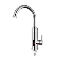 Heaters TINTON LIFE Stainless Steel Electric Water Heater Temperature Display Kitchen Tankless Instant Hot Water Faucet 3000W