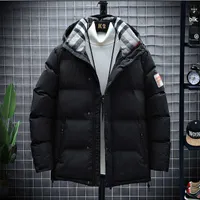 Мужские куртки мужчины с мягкой прокладкой 2021 Корейский десердер негабаритный толстый черный изумлен повседневная мода теплое тяжелое пальто