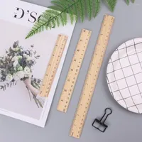 Wooden 15cm 20cm 30cm Ruler Drawing Gift Double Sided Stationery Office Measuring Tool Straight Rulers School Supplies