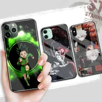 Casos de teléfonos celulares Hunter X Hunter Hisoka Case de vaso Case de anime de vidrio para iPhone 6 6S 8 7 14 Plus XR XR XS MAX 11 12 13 14 Pro MAX T220929