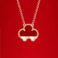 Four-leaf clover Necklace women 18K color gold gold classic fashion high quality gift box199i