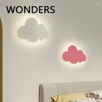 Lampade a parete Lampade a LED colorate per bambini Luci nuvole per bambini Nordic Canotte Home Decorts Sconce da illuminazione interno