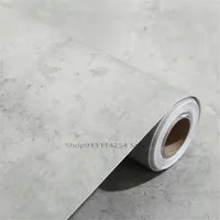 Wallpapers Concrete Peel And Stick Wallpaper Grey Cement Contact Paper For Walls Kitchen Cabinets Countertop Bathroom Bedroom Furniture