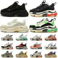 2022 men women Triple s casual shoes platform sneakers Black White Beige Bred Yellow Grey Turquoise Green Purple all over pink mens trainers