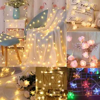 Christmas Decorations Fairy Lights Led Garland Holiday String Light Wire DIY 1.5M 3M Battery Powered Wedding Valentine's Day Party Decor