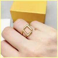 2021 Designer Ring Gold Ring Luxury Jewelry Letter Rings Engagements For Women Love Ring F Brands Necklaces With Box Whole 211292v