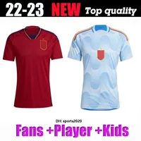 22/23 Spanien Fu￟ball-Trikot Pedri Ferran Torres Morata Gavi 2022 Qatar World Cup Fans Fu￟ballhemd Ansu Fati Koke Azpilicueta M￤nner Kids Kit Fans Spieler Version Pre-Match