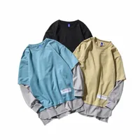 men's Hoodies & Sweatshirts MarKyi 2021 Japanese Streetwear Hip Hop Loose Style Sudaderas Para Hombre E52X#