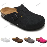 Boston Slippers Beach Sandals Lazy Shoes Lovers Shoe Scuffs Designer Sandal Suede Leather Bag Head Pull Cork Female Men Summer Anti-Skid Fashion Size35-46