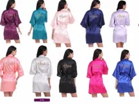 women's Sleepwear Women Bathrobe Letter Bride Bridesmaid Mother Of The Maid Honor Matron Get Ready Robes Bridal Party Gifts Dressing Gown C9zc#