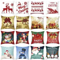 Christmas Decorations Cushion Cover Merry for Home 2021 Ornament Xmas Gifts Navidad Noel Happy New Year 2022 T220930