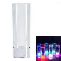 Cups Saucers Creative LED Light Up Automatic Flashing Drinking Color Changing Acrylic Beer For Bar Club Party Supplies