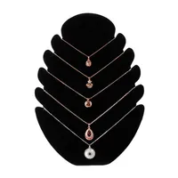 Nya halsbandsmycken Velvet Stand Chain Holder Tray Organizer Show Display Rack Jewelry Accessories Display8239J