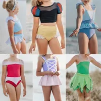Clothing Sets Family Matching One-Piece Suits Toddler Infant Baby Girls Watermelon Swimsuit Princess Dresses Swimwear Swimming Bik248l