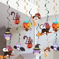 Other Event Party Supplies 6pc Ceiling Hanging Swirl Halloween Decoration Home Horror House Festival DIY Ornaments 220928
