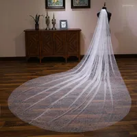 Bridal Veils NZUK 2022 Wedding Collection Ivory 4 Meter Long Sequins Sky Star Shine Luxury Bride Headdress Matiage