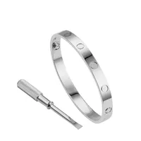 2021 Love Screw Bracelet Mens Bracelets 4Diamonds Designer Bangle Luxury Jewelry Women Titanium Steel Alloy Gold-Plated Craft Gold223W