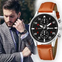 Wristwatches 2022 Fashion Mens Watches Leather Band Luxury Military Quartz Watch Sport Chronograph Male Clock Relogio Masculino#S