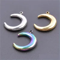 Charms Charms 1 3Pcs Fashion Moon Crescent Star Planet Sier Gold Rainbow Color Night Sky Universe Pendant For Handmade Jewelry Making Dhgi1