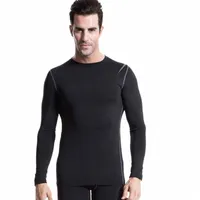 men's Thermal Underwear Velvet Winter Men Tops Thick 2021 Warm Compression Long Sleeve T-Shirts Tight Shirt For Man N8IP#