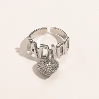 Designers Branded ring Love Charms Wedding jewelrys luxury Classic Rings Sterling Silver women's jewelry Versatile as birthday present Adjustable very nice