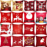 Christmas Decorations Cushion Cover Merry Decor For Home Santa Claus Ornament Xmas Gift Navidad 2022 Happy New Year 2023 T220930