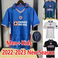 22 23 Cruz azul Away Home Soccer Jersey 2022 2023 Antuna Rodriguez Pineda Escobar Romo White Blue Football Shirt Dominguez Abram Liga MX Men Kids Kit Kit Camiseta de Futbol