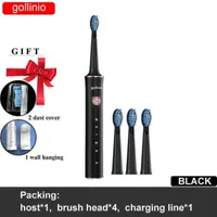 Toothbrush Gollinio Sonic Electric Toothbrush GL42B Usb fast charging electr toothbrush Rechargeable prodent Replacement Head 0315