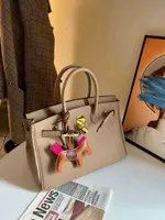 Herme birkins Birkins Handbags Portable Platinum Bag Bag Female High-grade Sense Light Luxury Large Capacity Messenger Bag