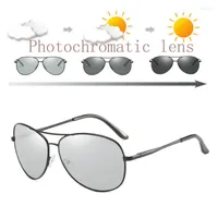 Sunglasses Mens Pochromic Polarized Women Vintage Driving Eyewear Fishing Sun Glasses Outdoor Sports Pilot UV400