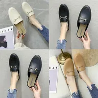 Fashion Summer ladies slippers Baotou flat casual half Korean style non-heel lazy shoes o978#251I