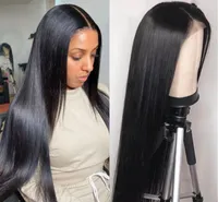 Haever Straight Hair Wig Peruvian Lace Closure Human Wigs PrePlucked With Boby 34 Inches 150%