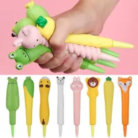 1pc Novelty Cartoon Stress Relieve Squishy Gel Pen Signature Squeeze Foam Cute School Office Supplies Gift Stationery