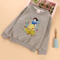 Disney custom pullover girls' plush sweater 22 new winter princess top loose pullover children's warm clothes cute