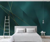 Wallpapers Custom 3D Mural Wallpaper Geometric Light Luxury Line Background Wall Simple Nordic Decorative Painting