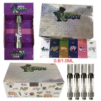 Runtz Vape Cartridages Packaging Press ON G5 Atomizers 0.8ml 1.0ml Thick Oil Glasss Tank 510 thread carts